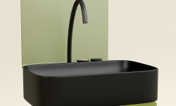 CERAMICANOVA Element Раковина накладная 605х380х150 мм, черный матовый мини 3 9