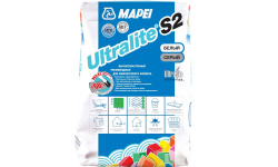MAPEI ULTRALITE S2 GRIGIO эластичный клей на цементной основе, серый (15 кг) мини 1
