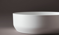 CERAMICANOVA Element Раковина накладная круглая 390х390хH120 мм, белый матовый мини 3 4
