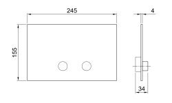 FANTINI Кнопка смыва нержавеющая сталь, сочетается с GEBERIT SIGMA8, SIGMA12, P9 Matt Copper PVD мини 3 2