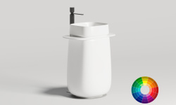 Salini ORIENTE TOTEM Раковина напольная 700х490х900 мм, S-Sense- RAL глянцевый/полочка RAL мини 1