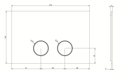 GESSI Клавиши смыва для Tece (TeceProfil, TeceBox), Warm Bronze Br. PVD мини 3 3