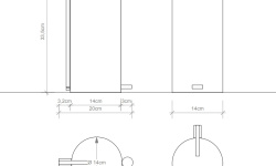DW BIN 3 Мусорное ведро с педалью, H33,5, Ø 14,5 см, Черный матовый мини 3 2