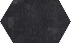 MUTINA DECHIRER NERO ESAGONA DECOR MATT 120х120 мини 1