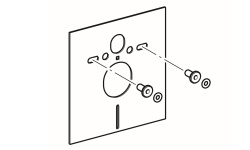 GEB DUOFIX Звукоизолирующий комплект для подвесного унитаза и биде мини 3 2