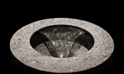 ANTL Раковина напольная из камня со сливом в пол, со смесителем, Ø78хH89,5 см, Ceppo di Grè мини 3 4