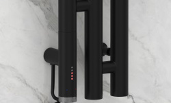 СУНЕРЖА Терция 3.0 Полотенцесушитель (электрика), H1500х106 мм, ТЭН левый, Матовый чёрный мини 3 2