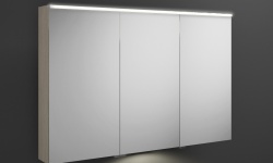BURGBAD Зеркальный шкаф с горизонтальной LED подсветкой 4250K, 1200х800х170 мм, серый мини 1