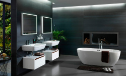 NOKEN CONCEPT Напольный смеситель для ванны/душа, с гибким шлангом и ручным душем, хром мини 3 3