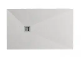 NOKEN SLATE Поддон из минерального литья с фактурной поверхностью, 120x90х3h см, белый