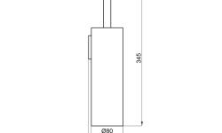NOKEN HOTELS Держатель ерша напольный/настенный, матовый черный мини 3 2