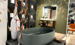 ART CERAM COGNAC 55 Раковина накладная, 55x35 см, grey olive мини 3 6