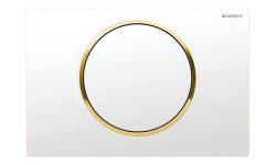 GEB SIGMA 10 Клавиша для одинарного смыва, Белый/позолоченный/белый мини 1