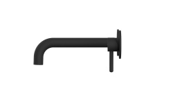 WHITECROSS Y Смеситель для раковины из стены L, вынос 220 мм, черный матовый мини 3 3