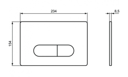 IS PROSYS 2.0 M Комплект: Инсталляция для повесного унитаза с механической панелью смыва, хром мини 3 3