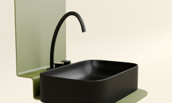 CERAMICANOVA Element Раковина накладная 605х380х150 мм, черный матовый мини 3 3
