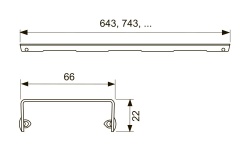 TECEdrainline "basic" Декоративная решетка, 1200 мм, нержавеющая сталь, глянец мини 3 2