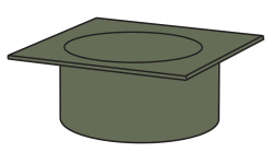 CIELO Elle Tonda Раковина керамическая с 1 отверстием 50x50x20h см, AG - Agave мини 1