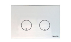 GLOBO Клавиша двойного смыва, пластик Glossy white мини 1