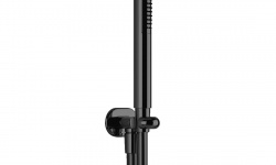 GS GOCCIA Душевой комплект: держатель с подводом воды, ручной душ, Черный XL мини 1