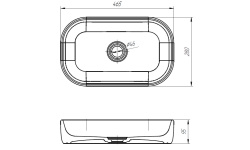 SITEGA VERMA Раковина накладная, 465х280хH95 мм, Custom мини 3 9