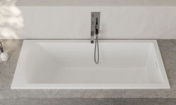 Salini CASCATA KIT Ванна встраиваемая 1806x802x593/610 мм, S-Sense - белый глянцевый/фурнитура белый мини 3 5