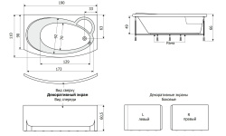 GNT BOHEMIA Ванна акриловая с ГМ Comfort. + слив-перелив, с подголовником и панелями, белый мини 3 2