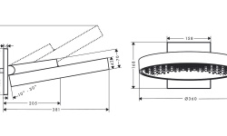 HANSGROHE Rainfinity Верхний душ 360 1jet с настенным креплением, 21 л/мин, хром мини 3 2