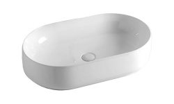 KERASAN FLO F10 Раковина накладная 70x44 см, без отверстий, белый мини 1