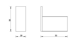 WHITECROSS cubo Крючок, никель брашированный мини 3 2