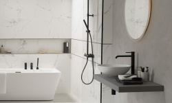 NOKEN ROUND Cмеситель для раковины H306 мм, 3/8”, 5 л/мин, без ДК, черный мини 3 4