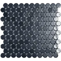 мозаика VIDREPUR CIRCLE BLACK BR (2.5Х2.5) 30.6х31.4