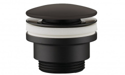 CIELO Универсальный донный клапан Click-Clack с керамической накладкой, BLACK MATT/N - Gloss Black мини 1