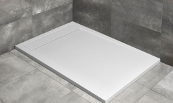 RADAWAY TEOS F Поддон из литьевого камня для монтажа на пол 120×90 см, Ø90 мм, белый мини 3 2