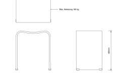 DW DW 80 Табурет для душа, 46x40x30 см, Акрил черный мини 3 2