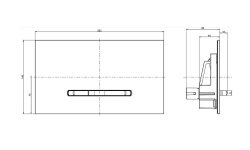 VB VICONNECT Клавиша смыва из высококачественного пластика, 253x145x20 мм, белый мини 3 4