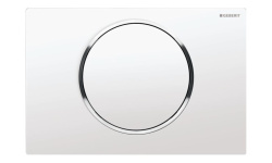 GEB SIGMA 10 Клавиша для одинарного смыва, белый/глянцевый хром/белый мини 1