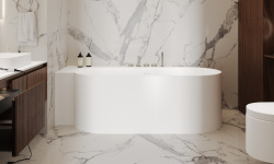 Salini PERLA CL Ванна пристенная угловая 1800х900x605 мм, S-Stone- RAL матовый мини 3 2