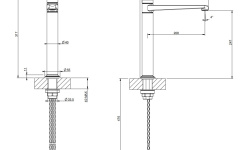 GESSI VENTI20 Cмеситель для раковины высокий, БЕЗ ДК, Brass PVD мини 3 3