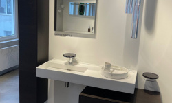 LAU Комплект мебели с раковиной и зеркалом, темный дуб/белый/хром мини 3 3