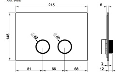 GESSI Клавиши смыва для Tece, Chrome мини 3 3