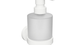 BEMETA WHITE Дозатор для жидкого мыла настенный, 75x145x100 мм, 200 мл, стекло/белый мини 1