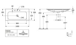 VB FINION Комплект мебели с раковиной, White Matt Lacquer/AnthraciteMatt Lacque/альп. белый мини 3 2