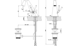 GS CONO Смеситель для раковины, 1 1/4”, 3/8”, 1 отв., хром мини 3 2