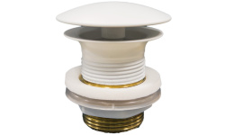 KRION Донный клапан не запираемый без перелива, белый мини 1