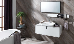 GAMADECOR Зеркало в алюминиевой раме, 90x36x4,5 см, черный мини 3 2