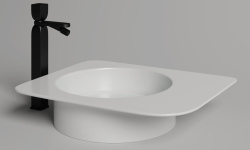 Salini NINFEA 02 Раковина накладная 545х447х120 мм, без перелива, S-Stone - белый матовый мини 1