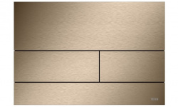 TECEsquare II Панель смыва металлическая с двумя клавишами, антипятна, Brushed Red Gold PVD мини 1