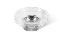 DW CLUB STS Мыльница настольная, H4x11x11 см, Стекло/Хром мини 1