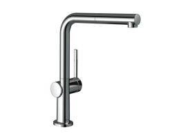 HANSGROHE Talis M54 Кухонный смеситель однорычажный, 270, с вытяжным изливом, 1jet, sBox, хром